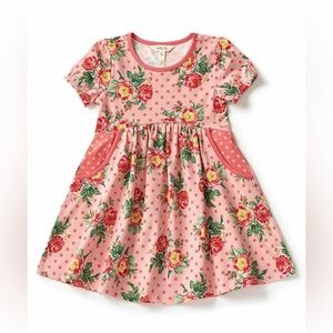 New! Matilda Jane Pretty In Pink Dress Size 4 New in Bag Easter Girls